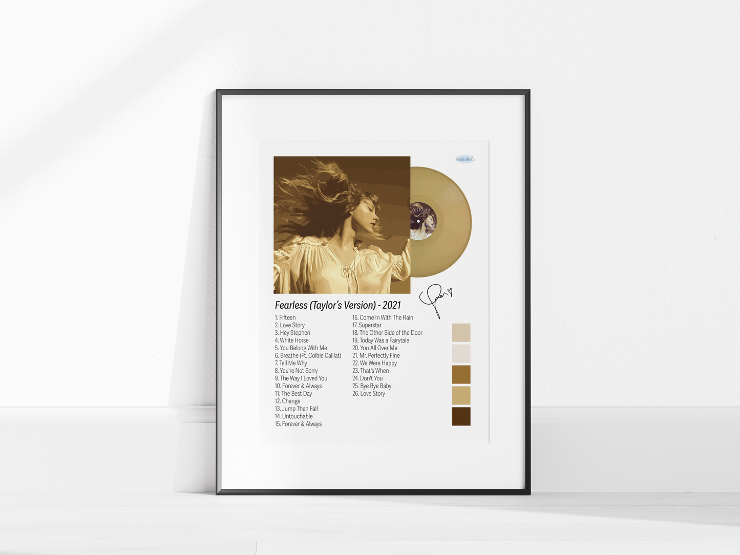 Fearless (Taylor’s Version) Illustrated Color Poster (Digital Download)