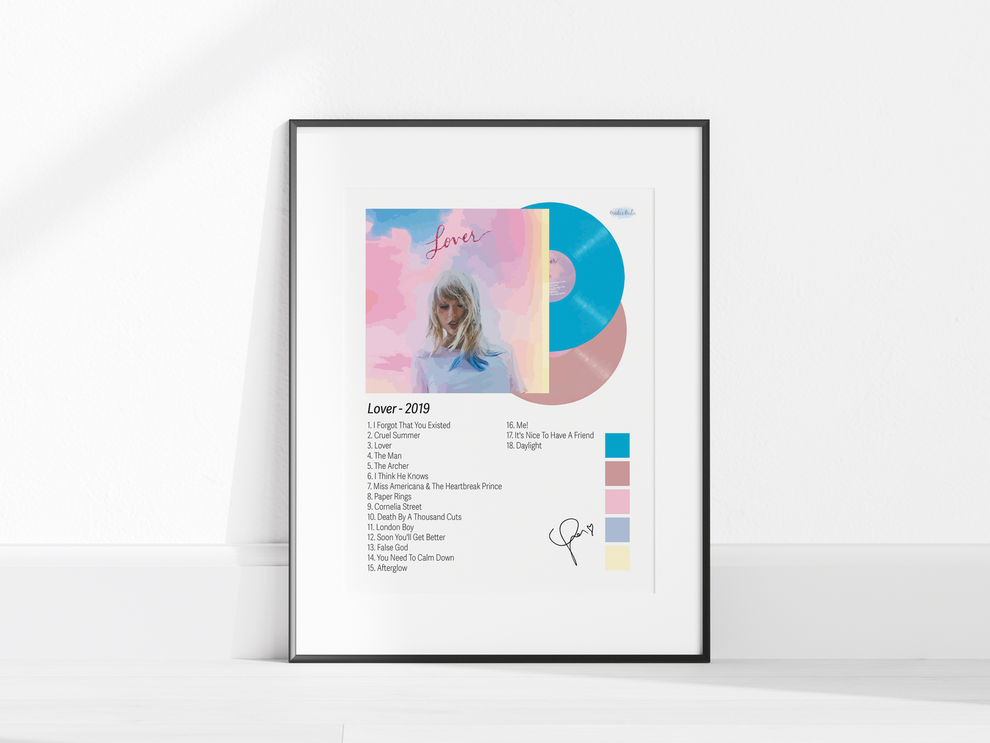 Lover Illustrated Color Poster (Digital Download)