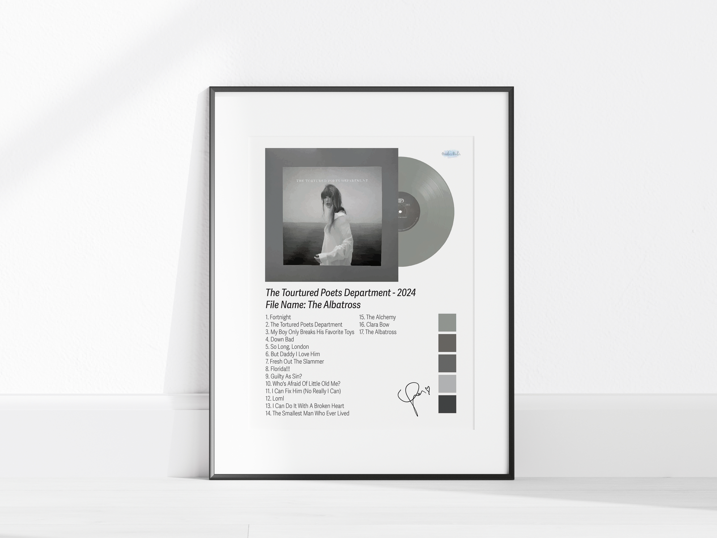 The Tortured Poets Department – The Albatross Edition Illustrated Color Poster (Digital Download)