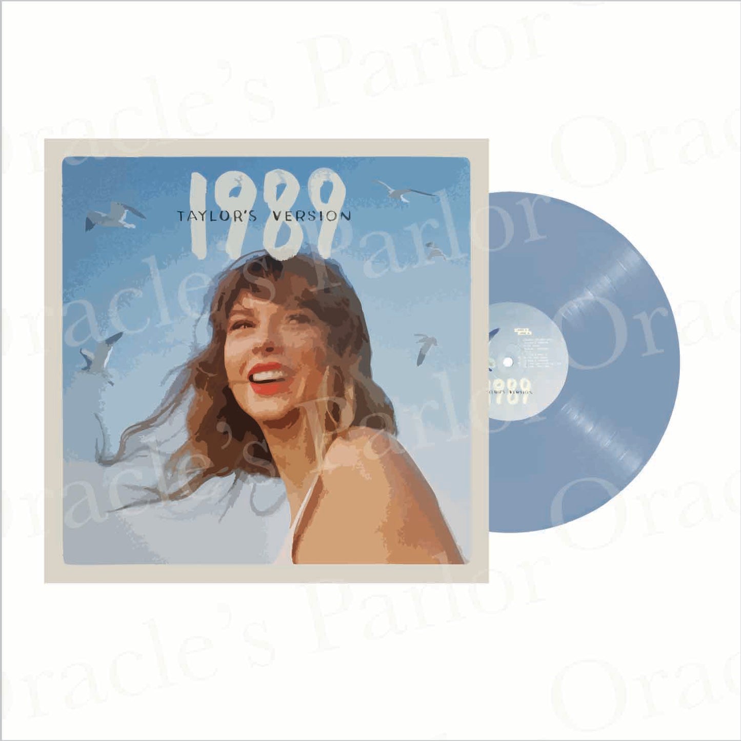 1989 (Taylor’s Version) Crystal Skies Blue Vinyl With Cover – Mini Illustrated Sticker