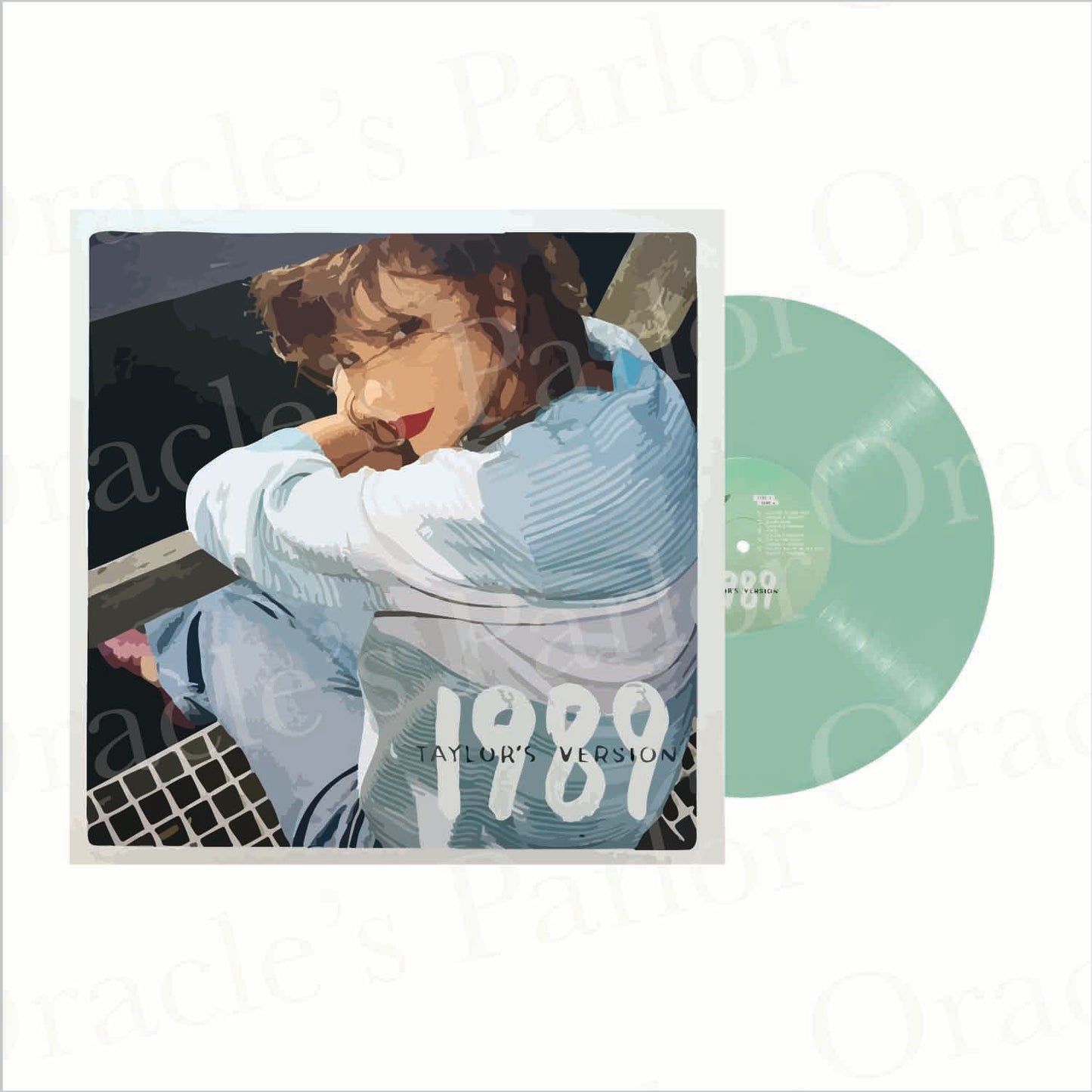 1989 (Taylor’s Version) Aquamarine Green Vinyl With Cover – Mini Illustrated Sticker