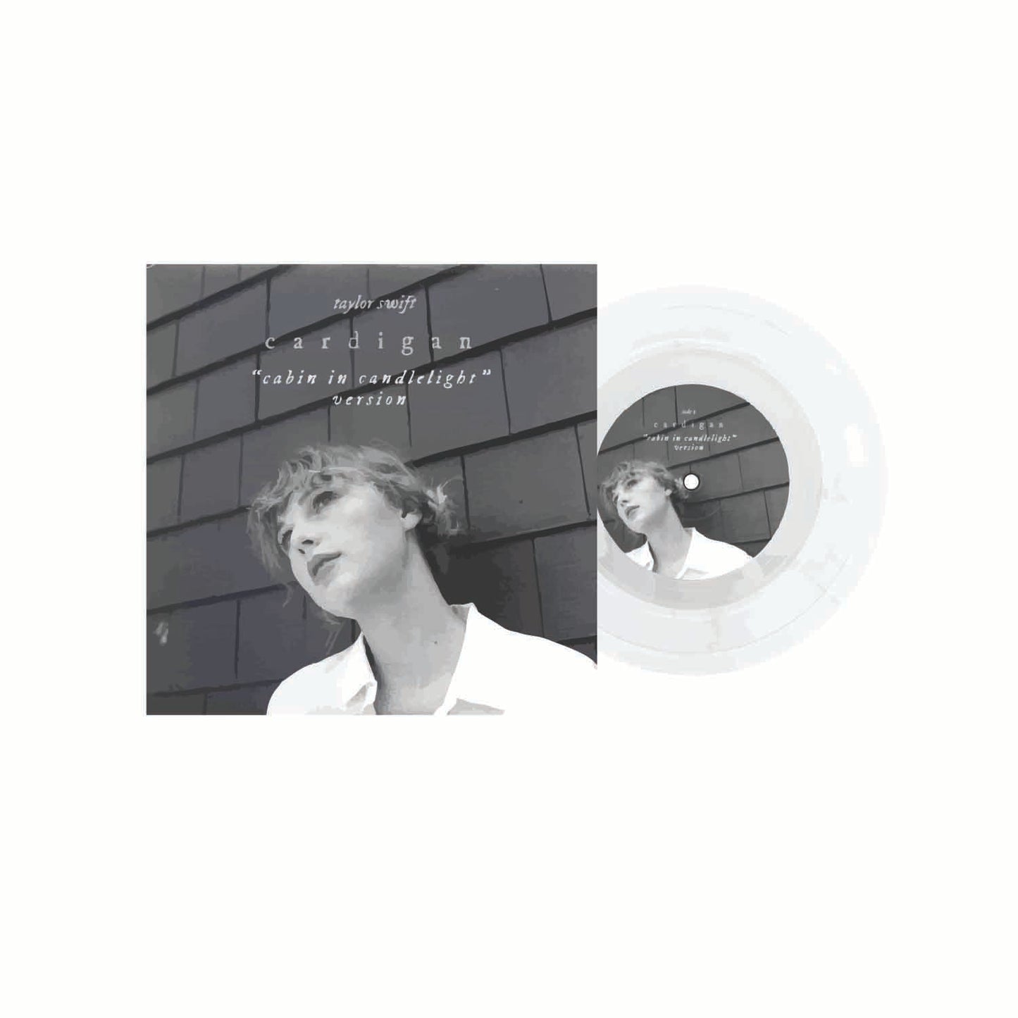 Folklore “Cardigan (Cabin in Candlelight)” Vinyl With Cover – Mini Illustrated Sticker (7-Inch Single)