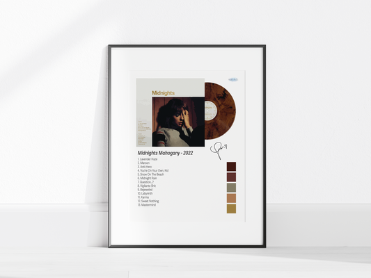 Midnights – Mahogany Edition Illustrated Color Poster (Digital Download)