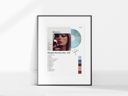 Midnights – Moonstone Blue Edition Illustrated Color Poster (Digital Download)