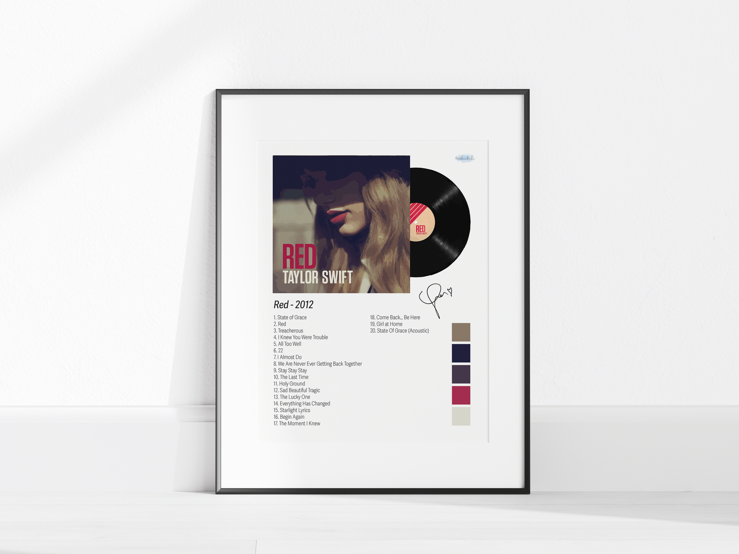 Red Illustrated Color Poster (Digital Download)