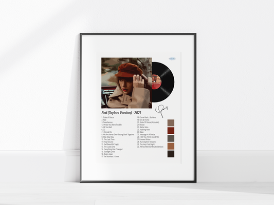 Red (Taylor’s Version) Illustrated Color Poster (Digital Download)