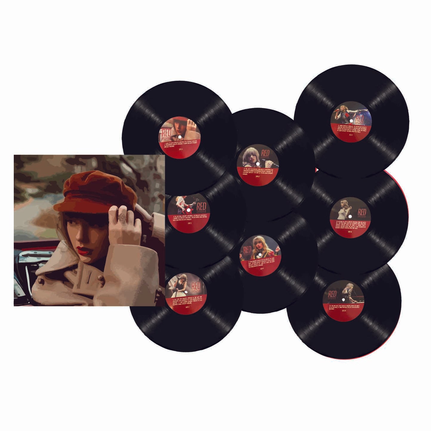 Red (Taylor’s Version) Standard Black Vinyl With Cover – Mini Illustrated Sticker Set