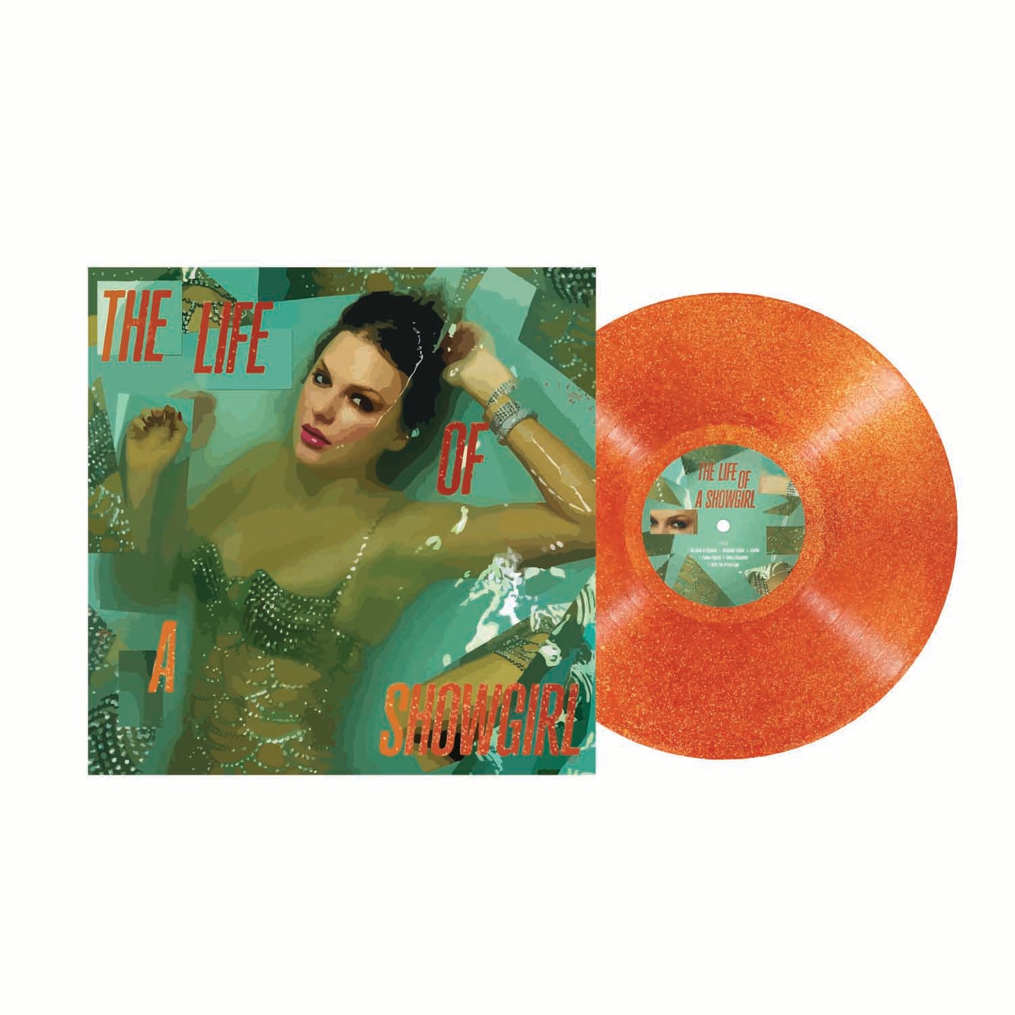 The Life of a Showgirl “Sweat and Vanilla Perfume” Vinyl With Cover – Mini Illustrated Sticker