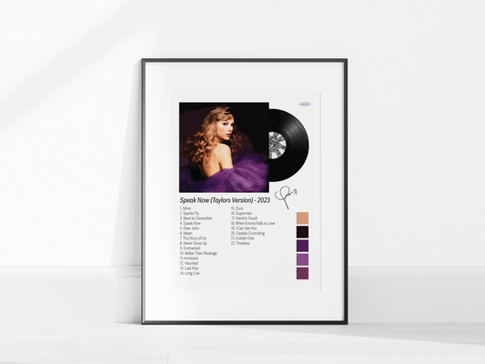 Speak Now (Taylor’s Version) Illustrated Color Poster (Digital Download)