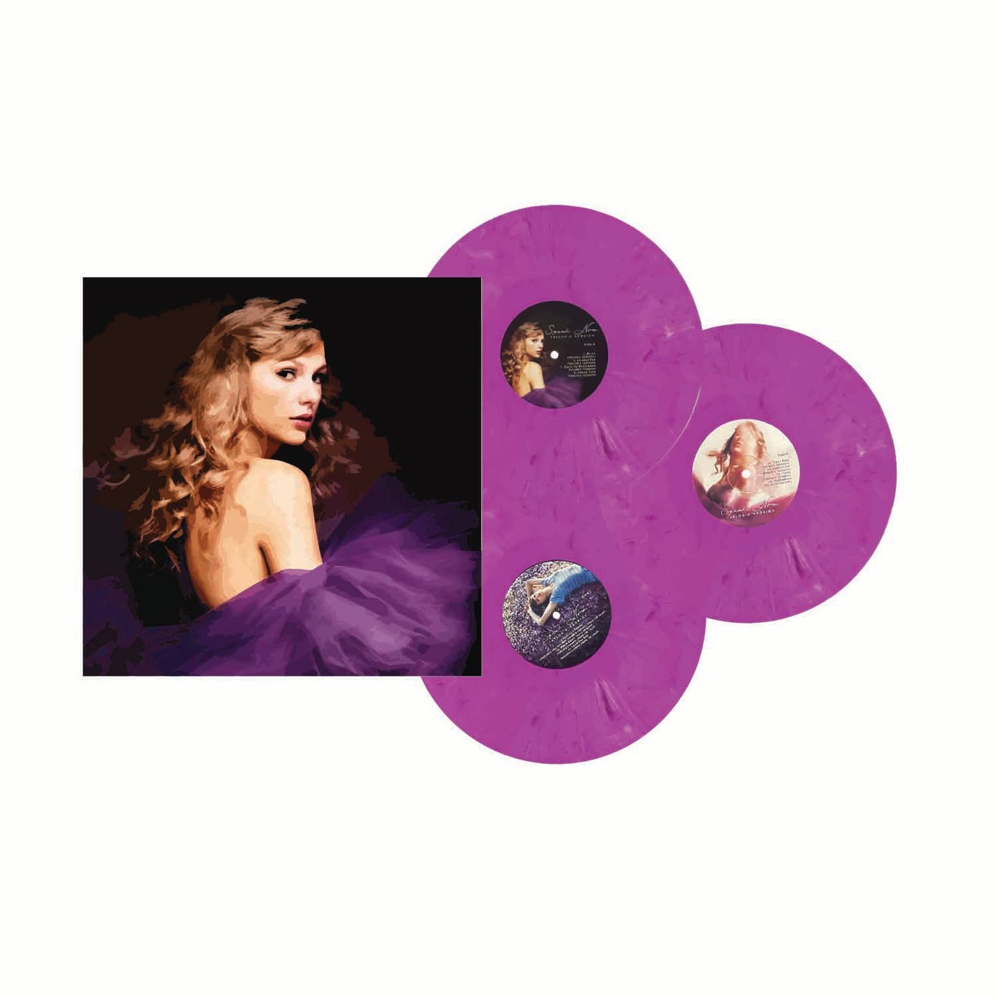 Speak Now (Taylor’s Version) Lilac Marbled Vinyl With Cover – Mini Illustrated Sticker Set