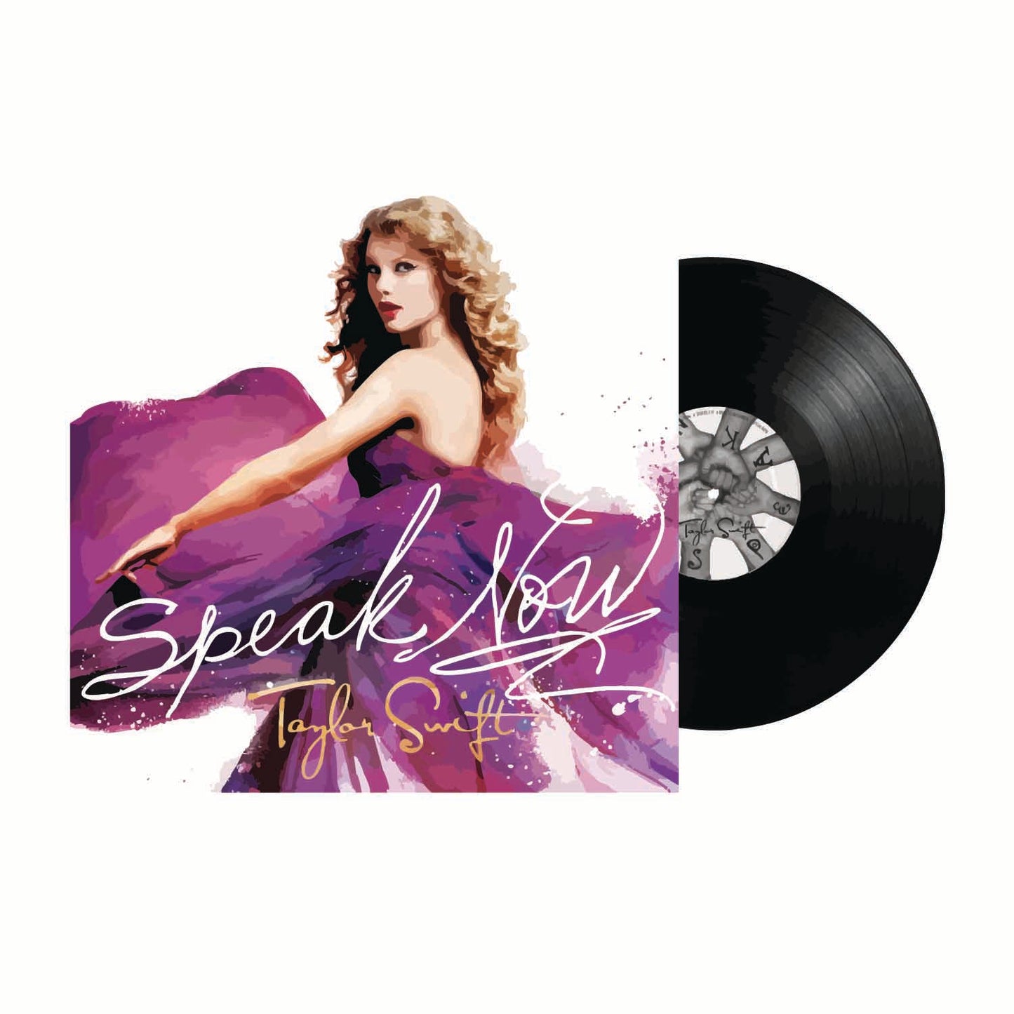 Speak Now Standard Black Vinyl With Cover – Mini Illustrated Sticker