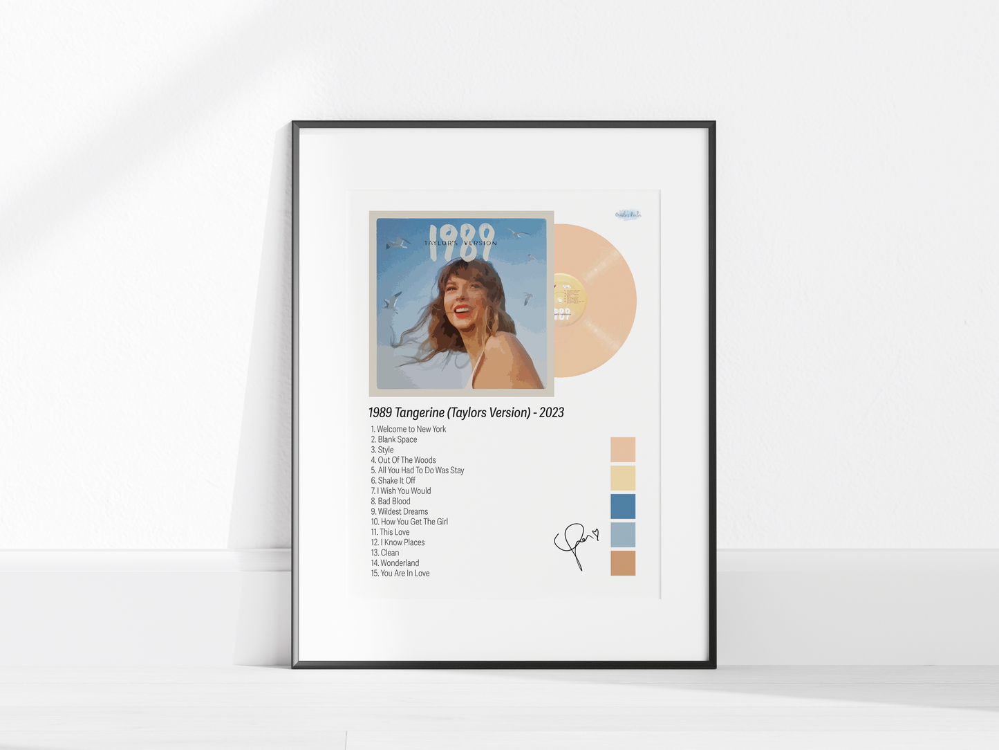 1989 (Taylor’s Version) – Tangerine Edition Illustrated Color Poster (Digital Download)