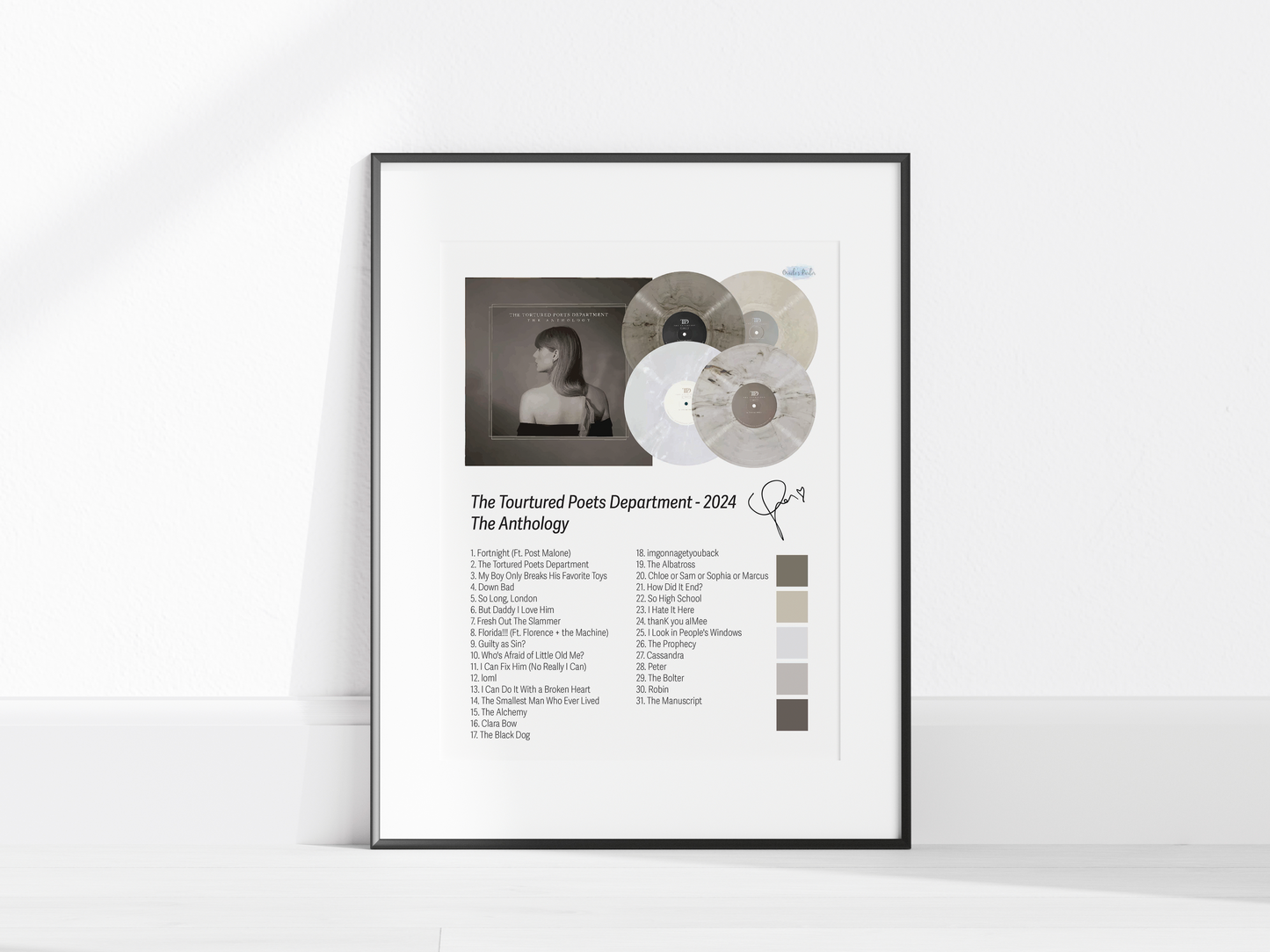 The Tortured Poets Department – The Anthology Edition Illustrated Color Poster (Digital Download)