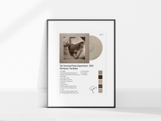 The Tortured Poets Department – The Bolter Edition Illustrated Color Poster (Digital Download)