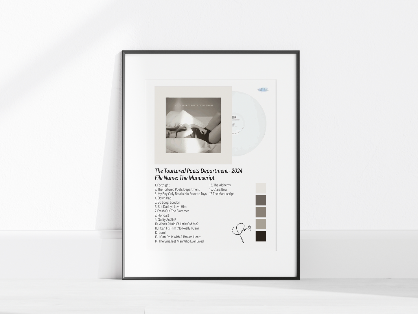 The Tortured Poets Department – The Manuscript Edition Illustrated Color Poster (Digital Download)