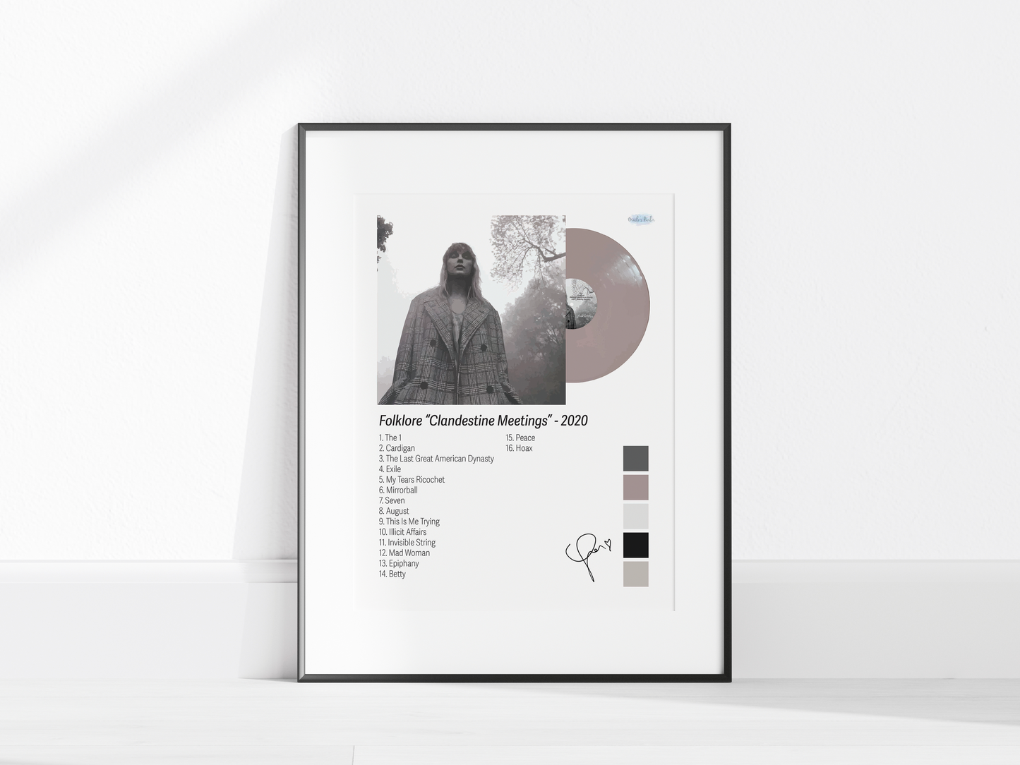 Folklore – Clandestine Meetings Edition Illustrated Color Poster (Digital Download)