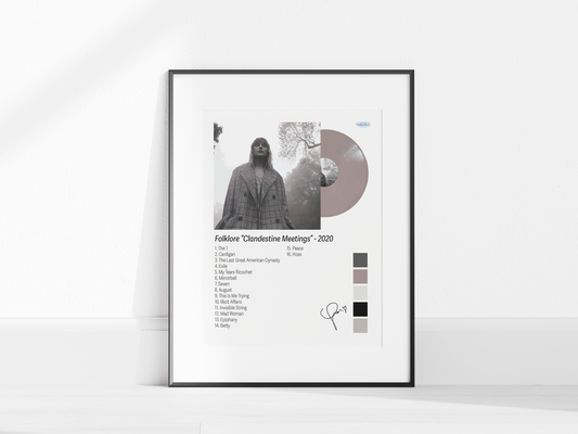 Folklore – Clandestine Meetings Edition Illustrated Color Poster (Digital Download)