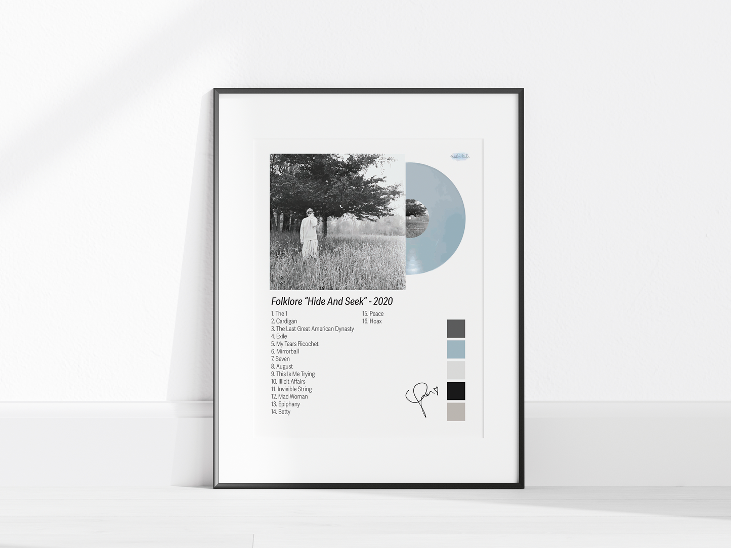 Folklore – Hide and Seek Edition Illustrated Color Poster (Digital Download)