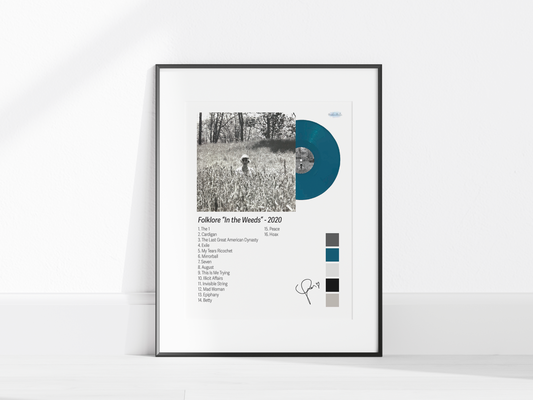 Folklore – In the Weeds Edition Illustrated Color Poster (Digital Download)