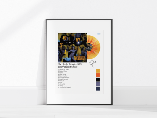 The Life of a Showgirl – Lovely Bouquet Golden Illustrated Color Poster (Digital Download)