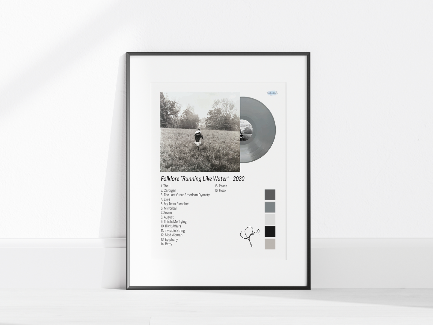 Folklore – Running Like Water Edition Illustrated Color Poster (Digital Download)