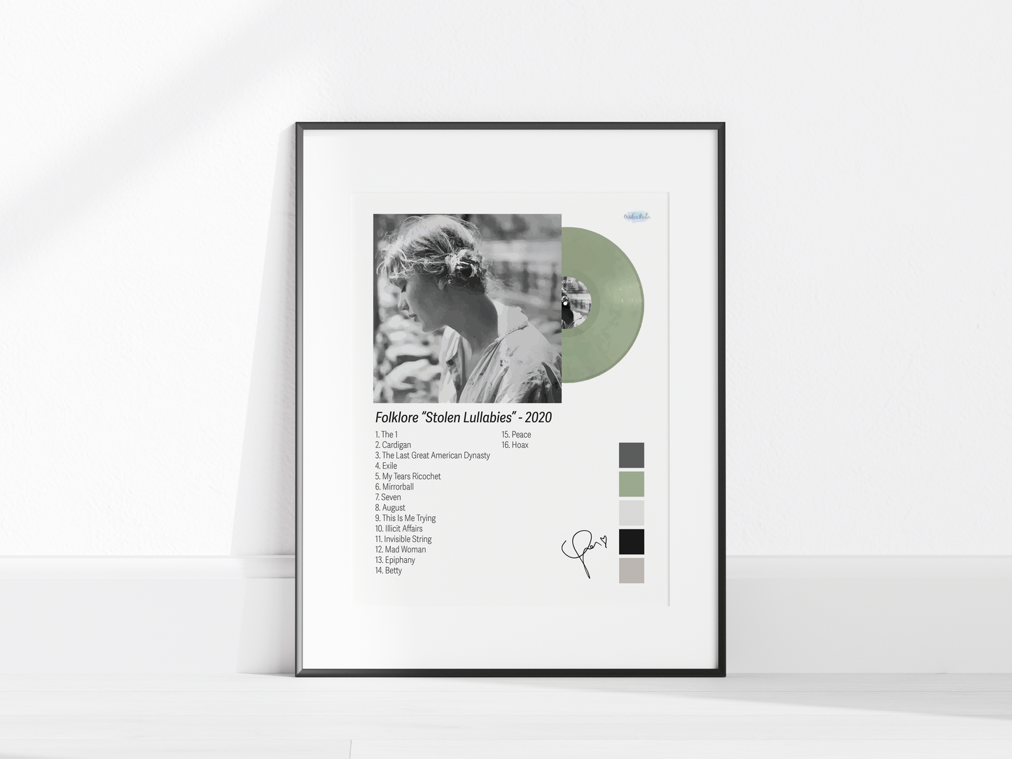 Folklore – Stolen Lullabies Edition Illustrated Color Poster (Digital Download)