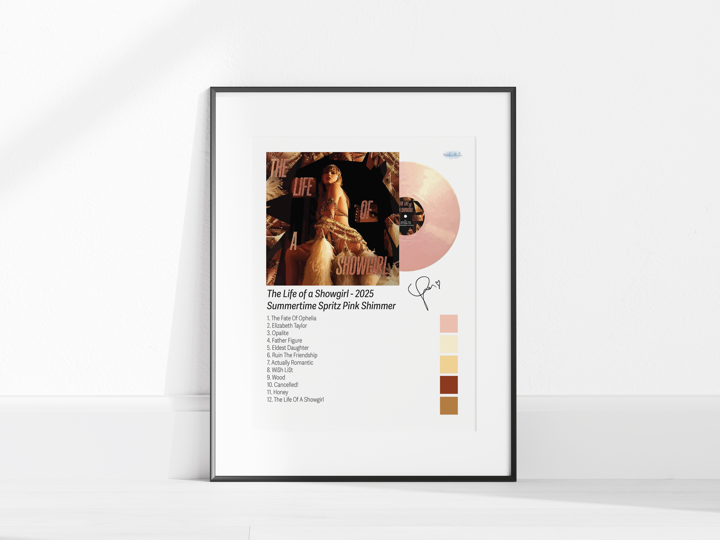 The Life of a Showgirl – Summertime Spritz Pink Shimmer Illustrated Color Poster (Digital Download)