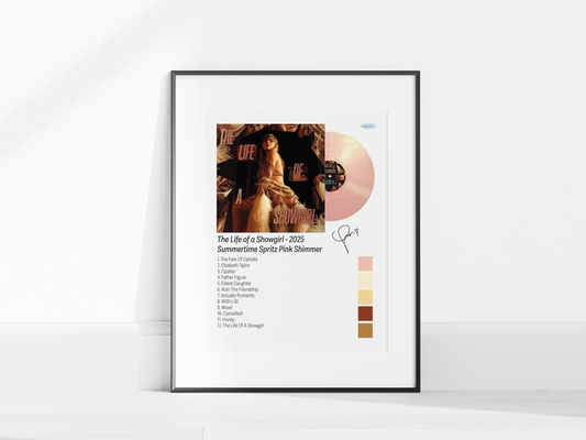 The Life of a Showgirl – Summertime Spritz Pink Shimmer Illustrated Color Poster (Digital Download)